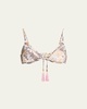 Crawford Floral Tassel-Tie Bikini Top