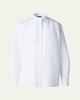 Gathered Shoulder Button Down Poplin Blouse