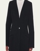 Long Deep V Scarf Cashmere Coat