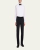 Pleated Poplin French-Cuff Dress Shirt