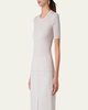 Seamless Rib Short-Sleeve Sweater