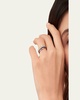 Quatre Follies 18k Pink Gold and Brown PVD Wedding Band Ring