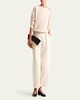 Ness Buckled Cold-Shoulder Wool Cashmere Sweater