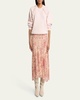 Lisanne Spotted Velvet Burnout Midi Skirt