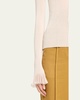 Aster Ribbed Ruffle-Cuff Top