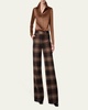 Fior Wool Flannel Wide-Leg Trousers