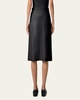 Midi Straight Leather Skirt