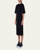 Cape Elbow Sleeves Viscose Midi Dress