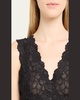 V-Neck Floral Lace Tank