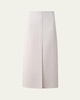 Twisted Linen Double-Face Midi Pencil Skirt