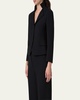 Amber Short Wool Crepe Double-Face Jacket