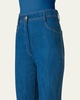 Cali Flared Denim Cropped Pants