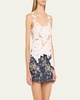 Rose Crochet Mesh Asymmetric Tank Top