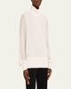 Turtleneck Blouson-Sleeve Silk Georgette Blouse