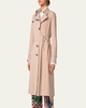 Techno Laser Cut Crepe Belted Trench Coat
