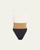 Hume Tricolor One-Piece Swimsuit