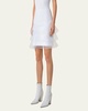 Ruffle-Trim Ribbed Mini Skirt