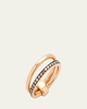 Iconica 18K Rose Gold Ring with Brown Diamonds