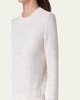 Micro Sequin Linen-Blend Crewneck Sweater