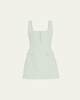 Maeve Square-Neck Wool Mini Dress