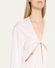 Triquetra Self-Tie Cotton Shirt
