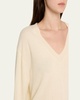 Silk-Cashmere Deep V Sweater