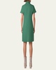 Short-Sleeve Cotton Denim Stretch Polo Shirtdress