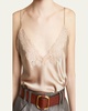 Satin Blouse with Lace Detail