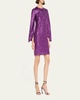 Sequin Jersey Mini Dress with Split Sleeves