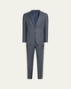 Men's Mini-Stitch Textured Wool Suit
