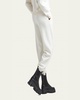 Cashmere Jogger Pants with Logo Detail