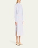 Multi Stripe Cotton Midi Shirtdress