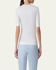 Cotton 1/2-Sleeve Square-Neck Tee