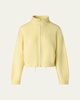 Cashmere Knit Short Zip Cardigan