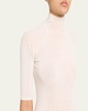 Elbow-Sleeve Turtleneck Sweater