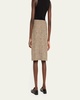 Cara Straight Houndstooth Skirt