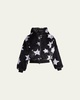 Faux-Fur Reversible Star Hoodie