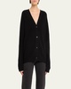 Leka V-Neck Ribbed Cashmere Cardigan