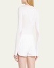 Magnetic Long-Sleeve Mesh Top