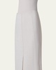 Twisted Linen Double-Face Midi Pencil Skirt