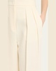 Pleated Cady Straight-Leg Tuxedo Trousers