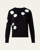 Windflower Cashmere-Cotton Crewneck Sweater
