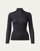 Cashmere-Blend Fine Ribbed Knit Top
