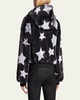 Faux-Fur Reversible Star Hoodie