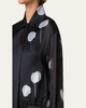 Wanda Windflower-Print Silk Crepe Blouson Jacket