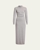 Annette Long-Sleeve Cashmere Silk Maxi Dress
