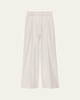 Pleated Wide Leg Wool Trousers