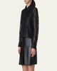 Talitha Short Techno Stripe Boxy Jacket
