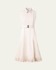 Fringe Belted Polo Midi Dress