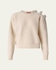 Ness Buckled Cold-Shoulder Wool Cashmere Sweater